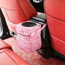 6L Car Trash Can with Lid Multipurpose Vehicle Garbage Bag with Storage Pockets Hanging Accessories for Car Interior