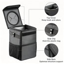 6L Car Trash Can with Lid Multipurpose Vehicle Garbage Bag with Storage Pockets Hanging Accessories for Car Interior
