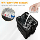 6L Car Trash Can with Lid Multipurpose Vehicle Garbage Bag with Storage Pockets Hanging Accessories for Car Interior
