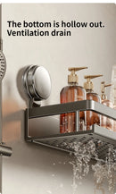 Multifunctional Suction Cup Rack Kitchen Utensils Storage Wall Mounted Spice Holder Bathroom Organizer No Drilling Required