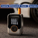 Cordless Car Tire Inflator Portable Air Compressor, 150 PSI Air Pump with Pressure Gauge, for Bicycle Bikes Motorcycles Balls