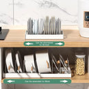 Expandable Pans Organizer Rack 7 Adjustable Compartments Dish Storage Rack Pot Lid Organizer Pots Holder Kitchen Utensils Rack