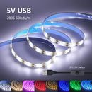 5V USB Led Strip Light SMD 2835 60Leds/m Flexible Ribbon Tape TV Background Lighting 1M 2M 3M 5M LED String Light Room Decor
