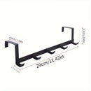 Modern Over-the-Door Hook Rack No-Drill Installation Five-Row Clothes Hat And Bag Organizer for Home Organization