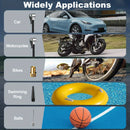Cordless Car Tire Inflator Portable Air Compressor, 150 PSI Air Pump with Pressure Gauge, for Bicycle Bikes Motorcycles Balls