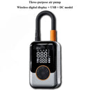 Cordless Car Tire Inflator Portable Air Compressor, 150 PSI Air Pump with Pressure Gauge, for Bicycle Bikes Motorcycles Balls