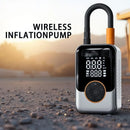 Cordless Car Tire Inflator Portable Air Compressor, 150 PSI Air Pump with Pressure Gauge, for Bicycle Bikes Motorcycles Balls