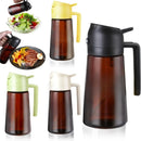2-in-1 470ml Light Blocking Brown Oil Sprayer for Cooking Olive Oil Dispenser Bottle for Kitchen Oil Bottle Seasoning Tools
